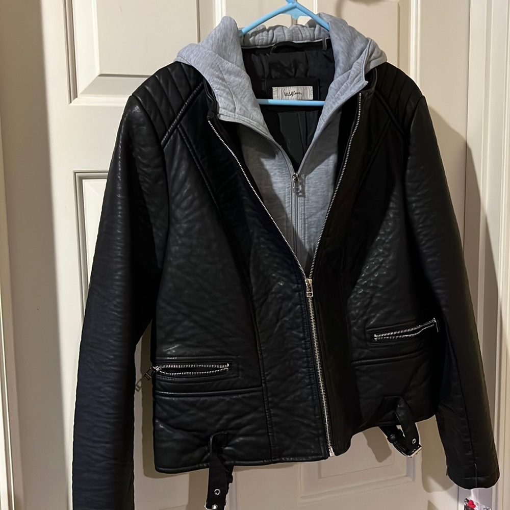 Darling leather jacket with fleece built in